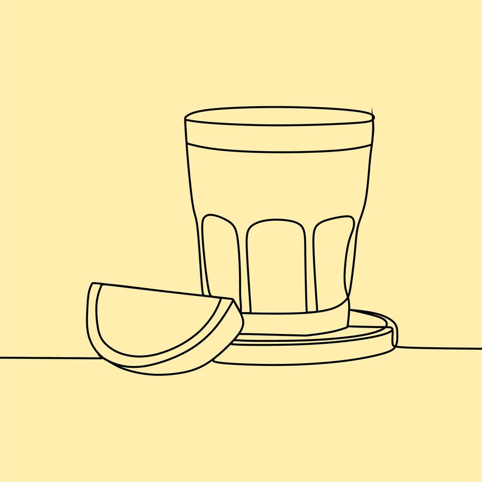 continuous line drawing on juice vector