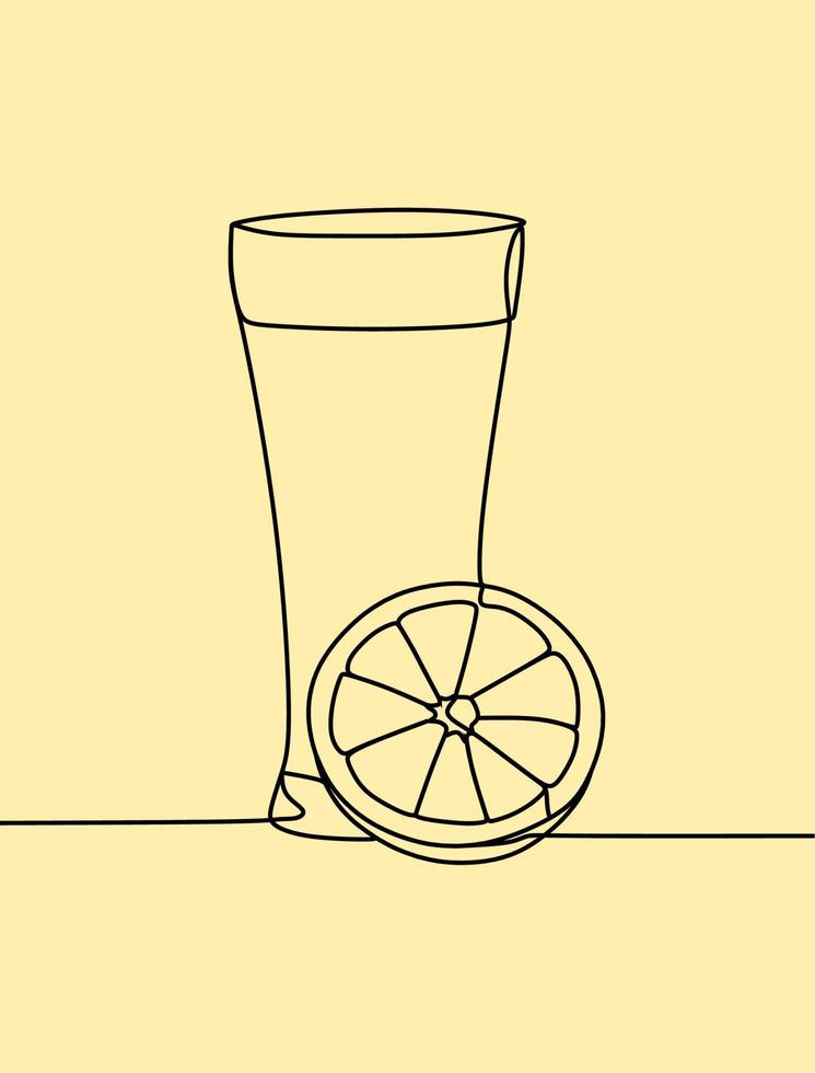 continuous line drawing on juice vector