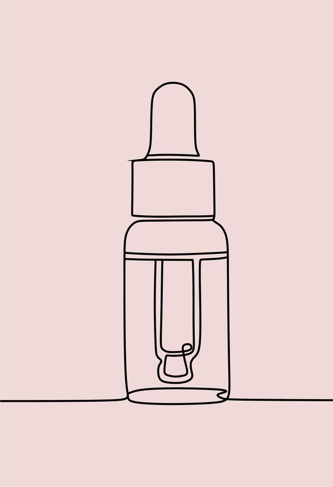 continuous line drawing on lipstick vector