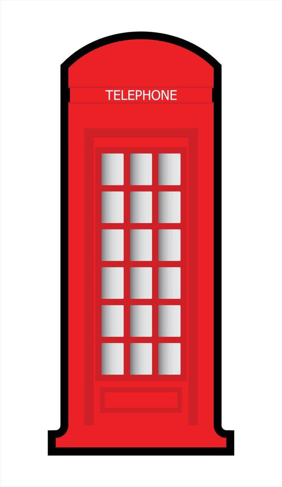 Red telephone box vector