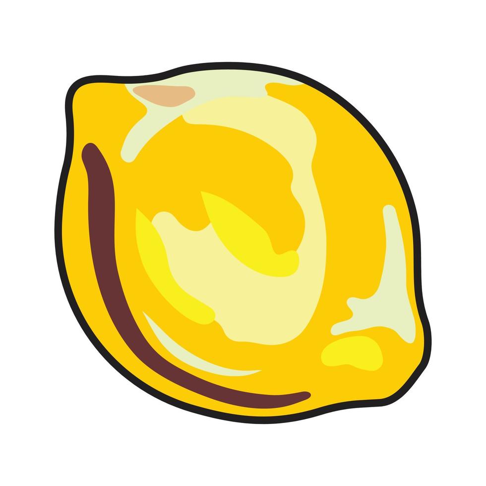 Yellow lemon on a white background vector