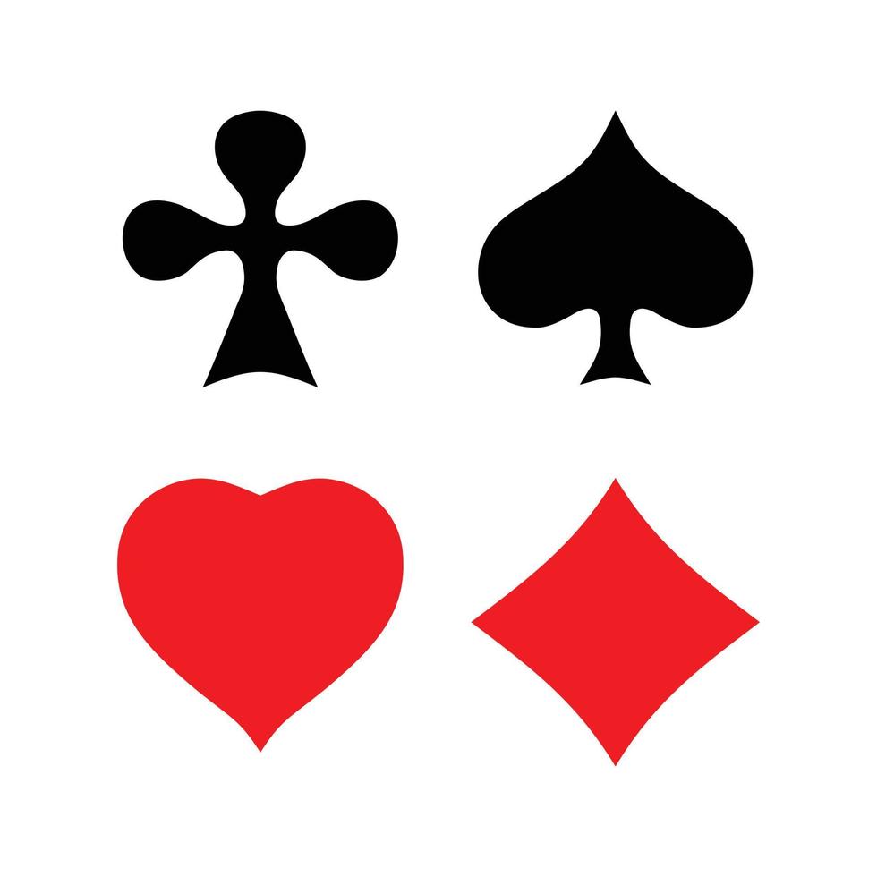 Symbols on playing cards vector