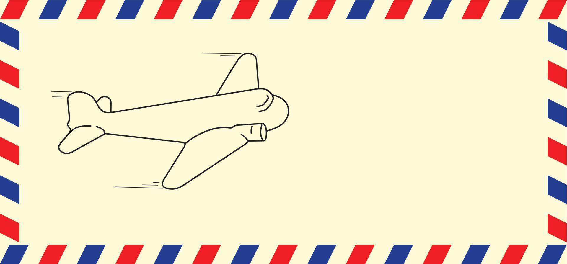 Old air mail letter vector
