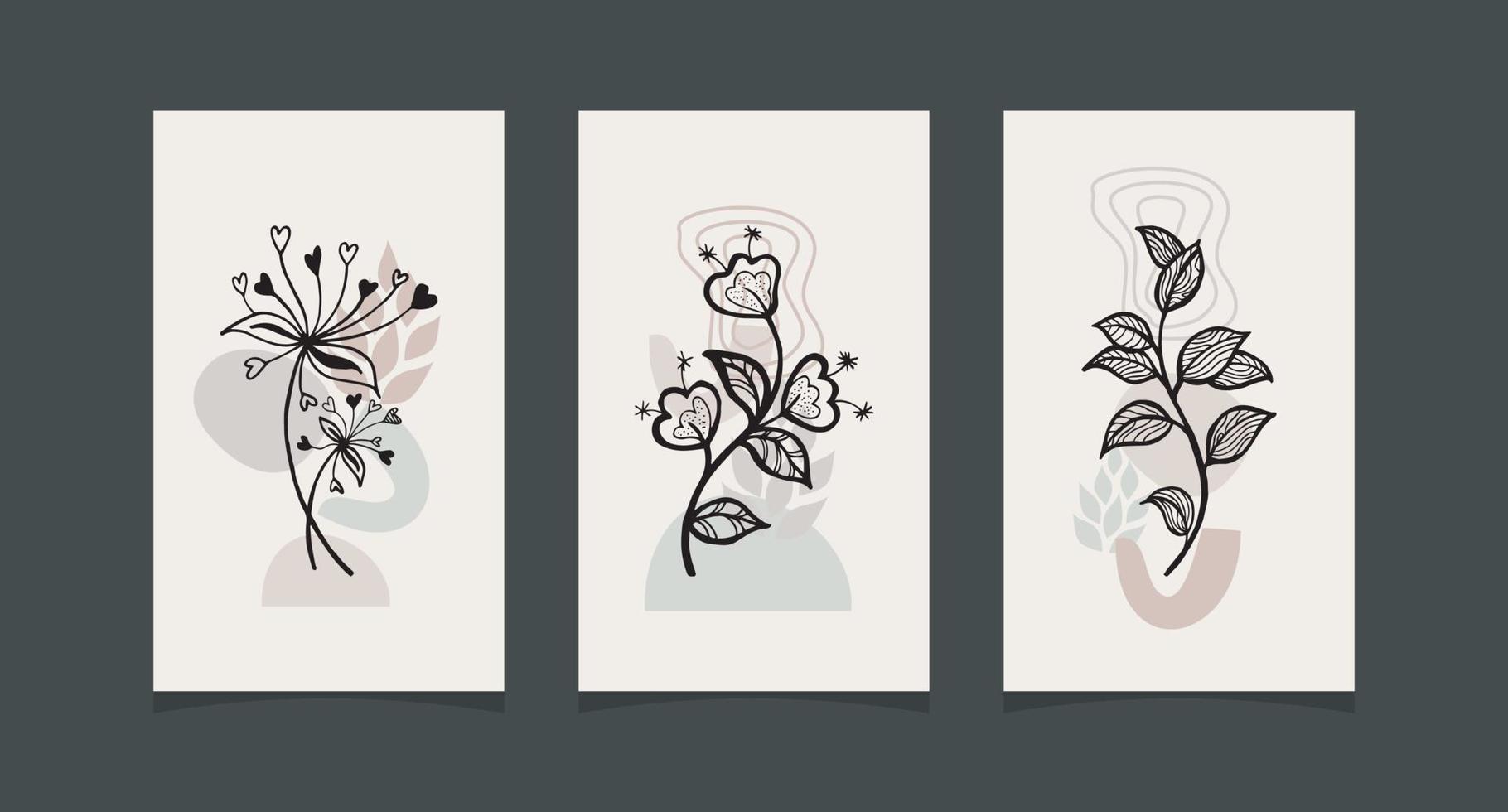 Modern boho abstract trendy background design. vector