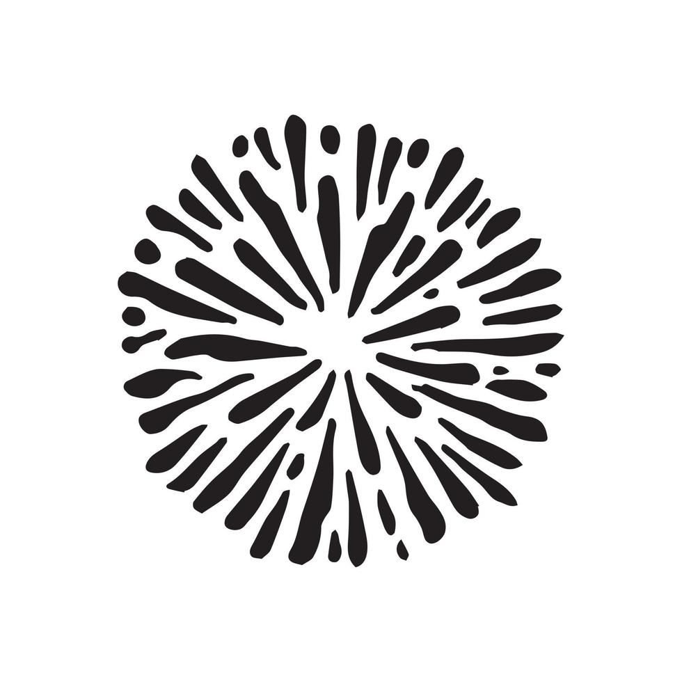 starburst hand drawn, vector illustration.