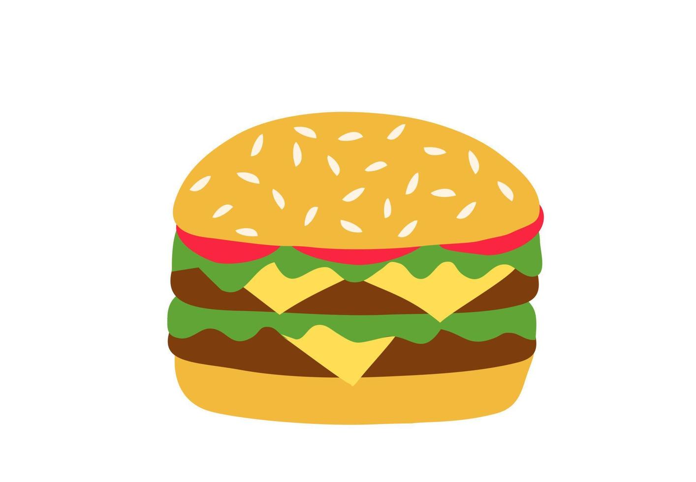 Hamburger isolated vector illustration