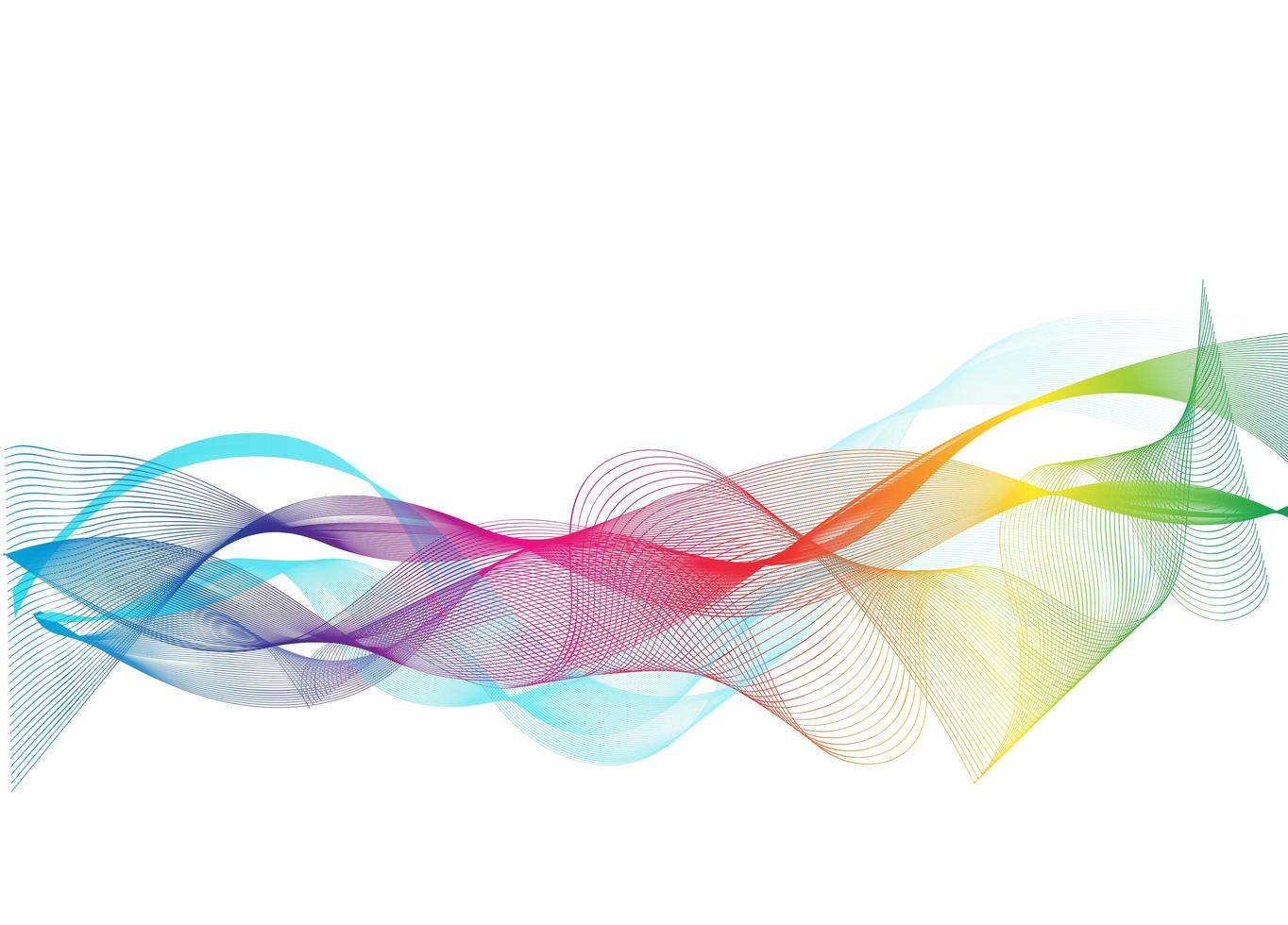 Abstract wave background design. Stylish line art background with colorful shiny waves. Curved wavy line on white background. photo