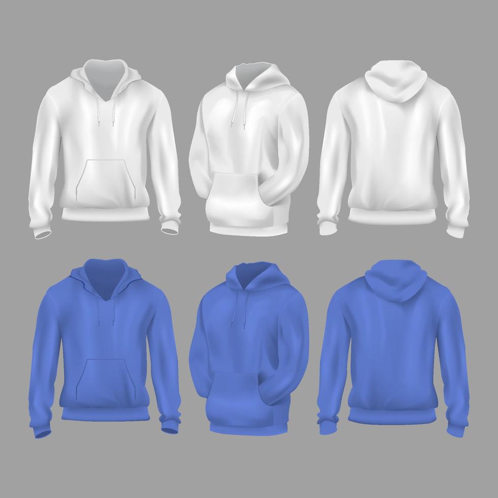 Mock Up of Hoodie in Alternative Colors vector