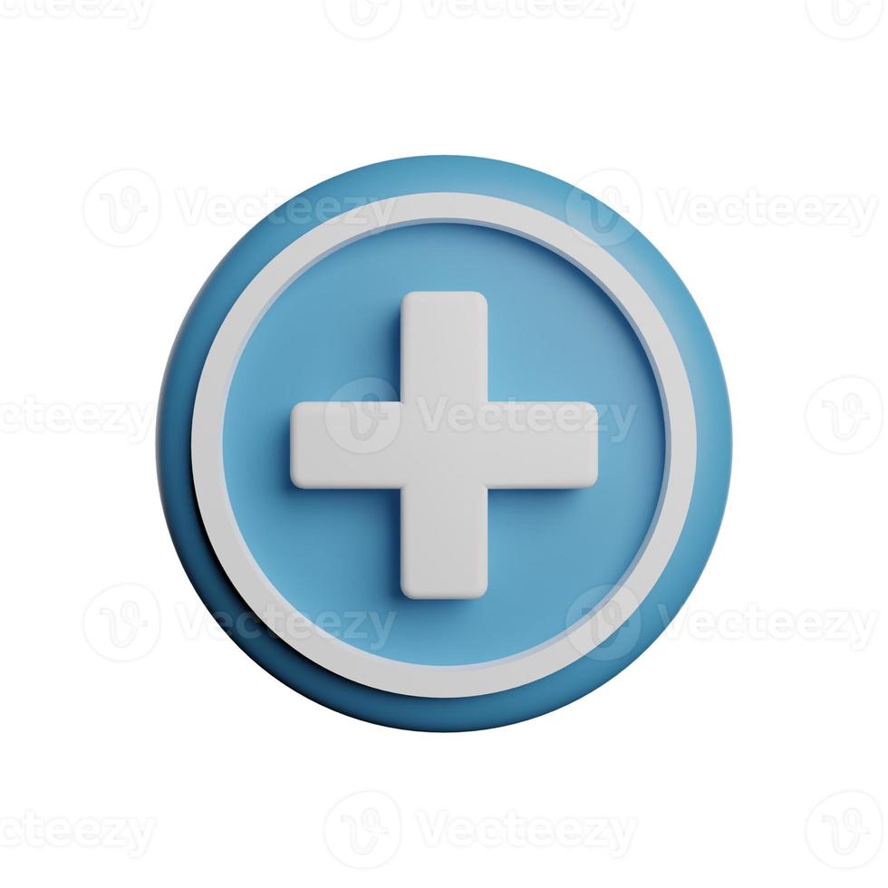 plus minus icon or medical sign 3d render photo