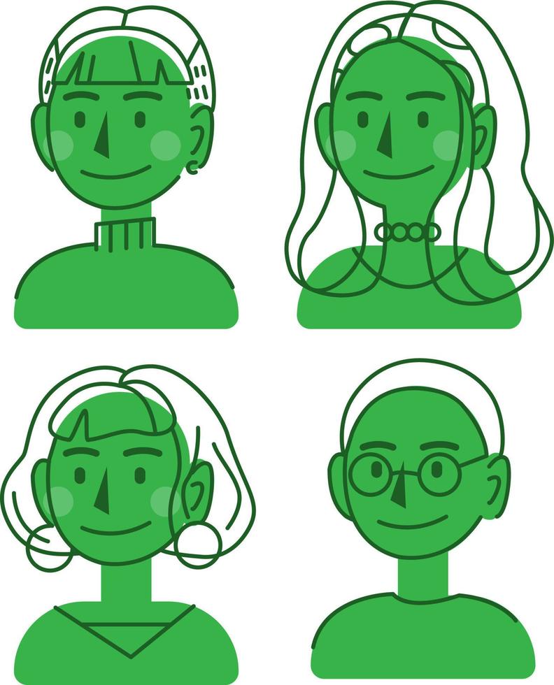 A set of simple vector human characters