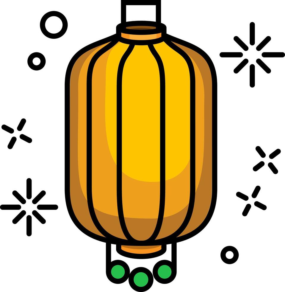 Asian traditional street festival paper lantern vector