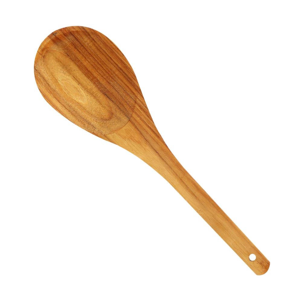wooden kitchen spoons on white background photo