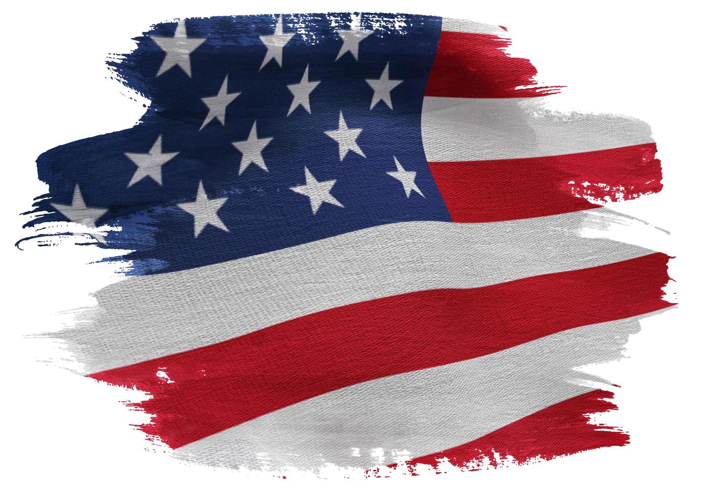 american flag in art brush photo