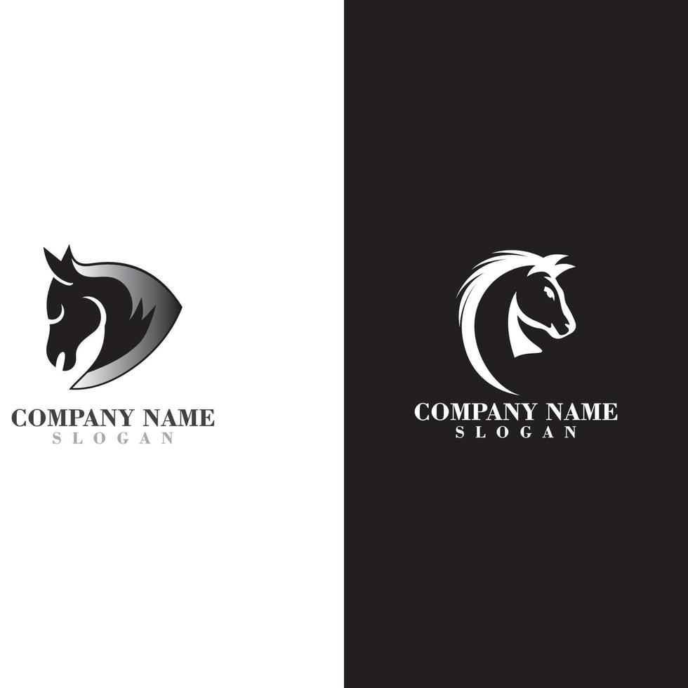 Head Horse logo design concept simple graphic template vector