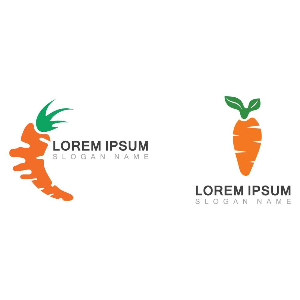 icono del mercado de alimentos orgánicos de alimentos saludables de zanahoria. ilustración aislada y plana vector