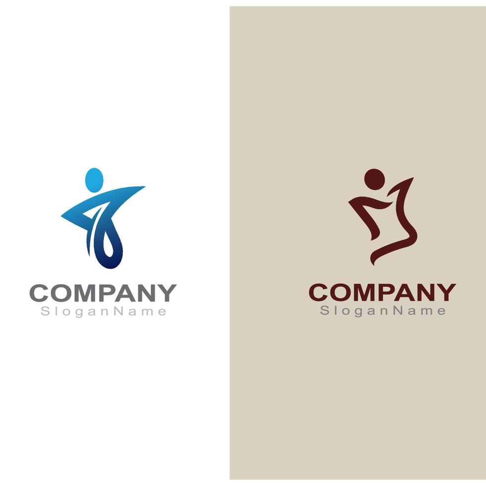 Leadership People Logo vector art design of star people concept success modern logo