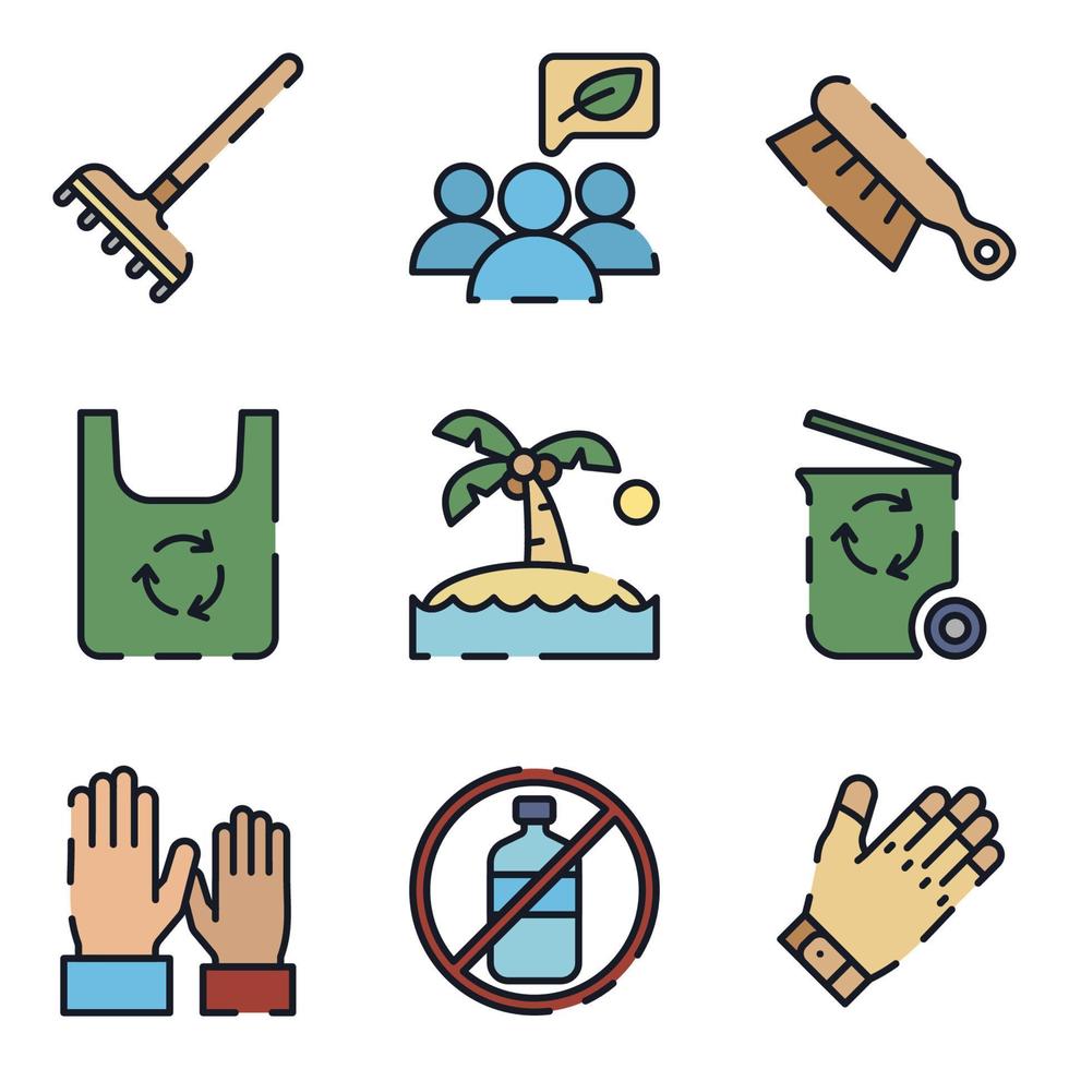 Eco Beach Cleaning vector