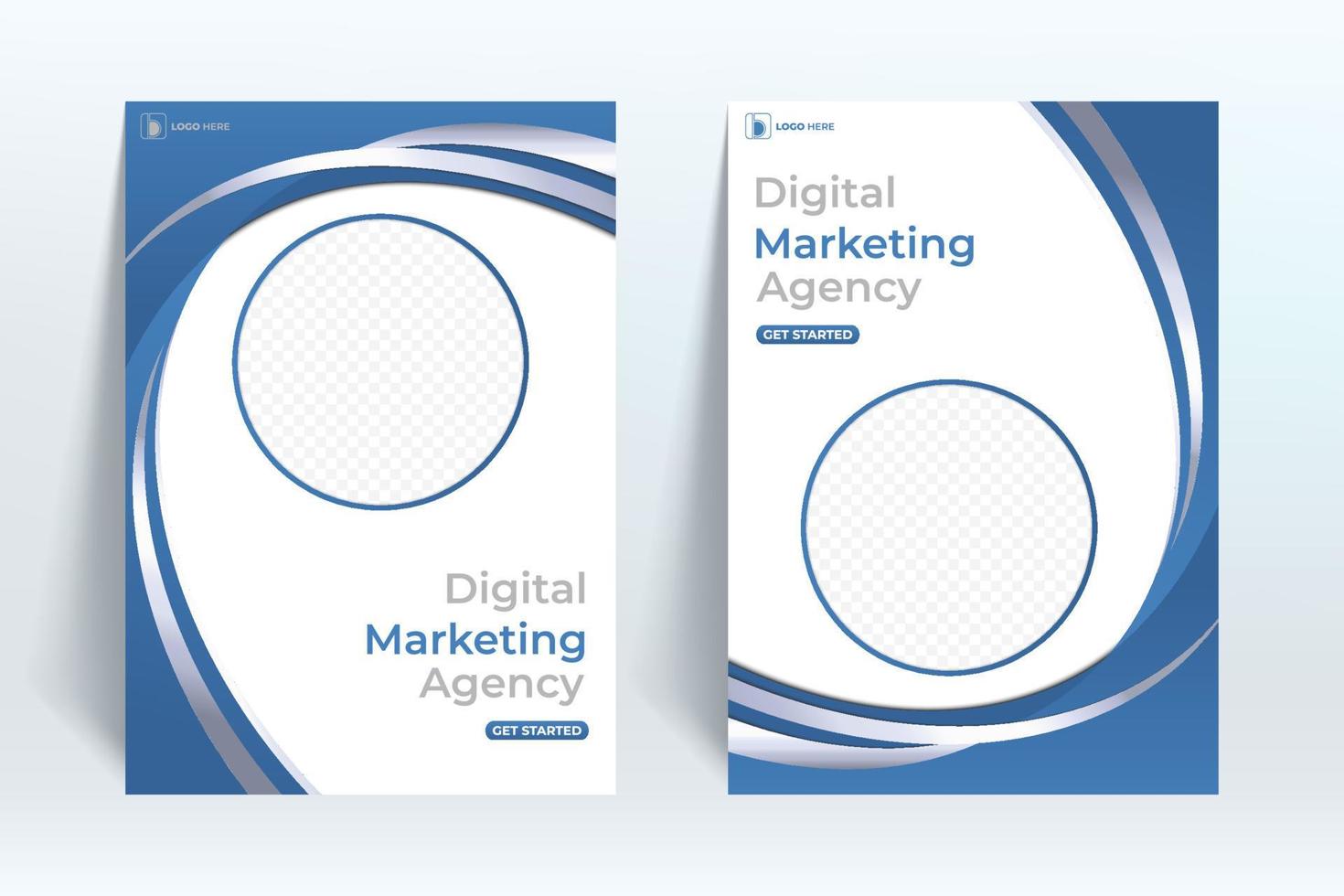 digital marketing brochure. corporate flyer design. vector template in A4 size.