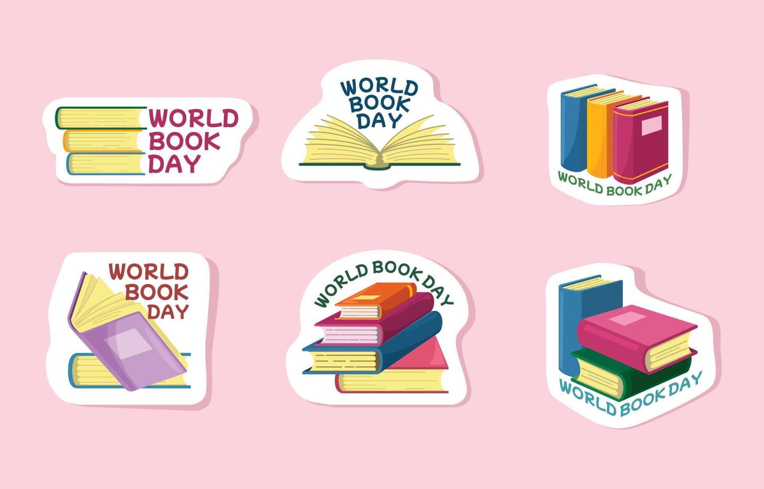 World Book Day Sticker vector