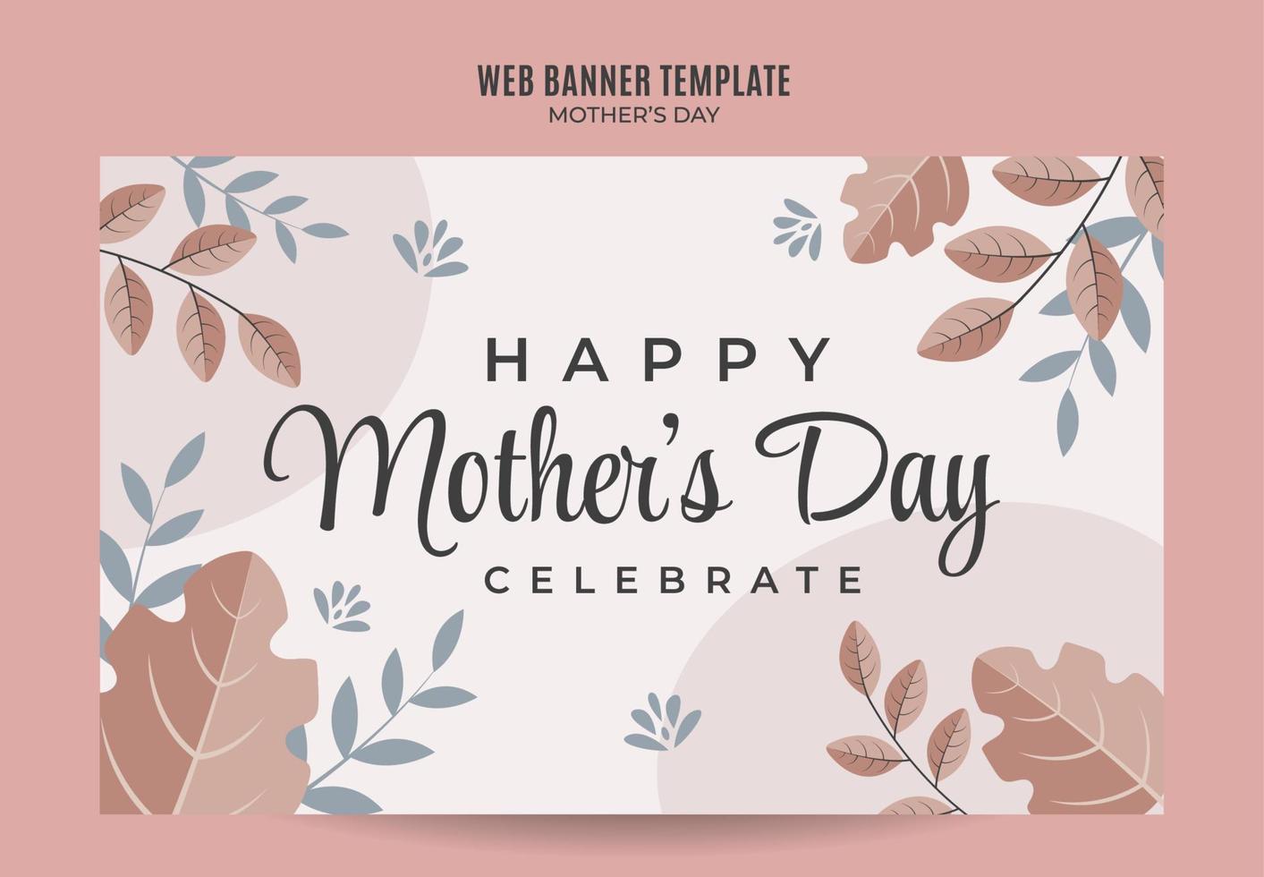 Happy Mother's Day Retro Web Banner for Social Media Poster, banner, space area and background vector