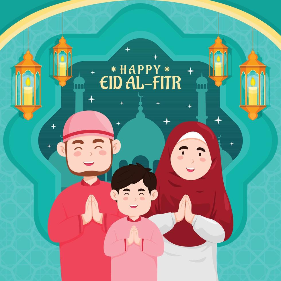 Eid Al-Fitr Season Greeting vector