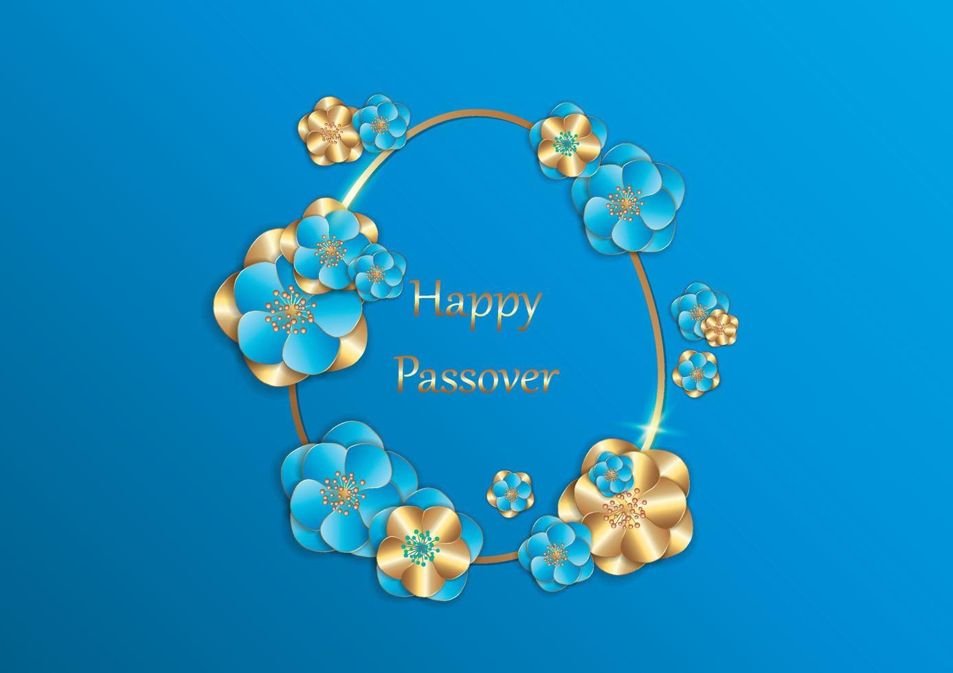 Jewish holiday Passover greeting card. Vector illustration