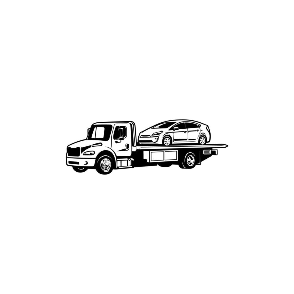 towing truck service illustration vector