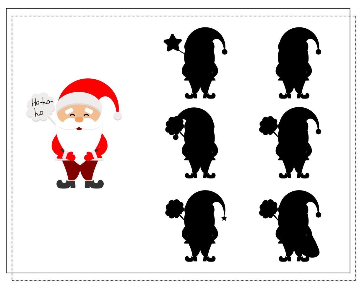 coloring book for children, Santa climbs out of the pipe. vector