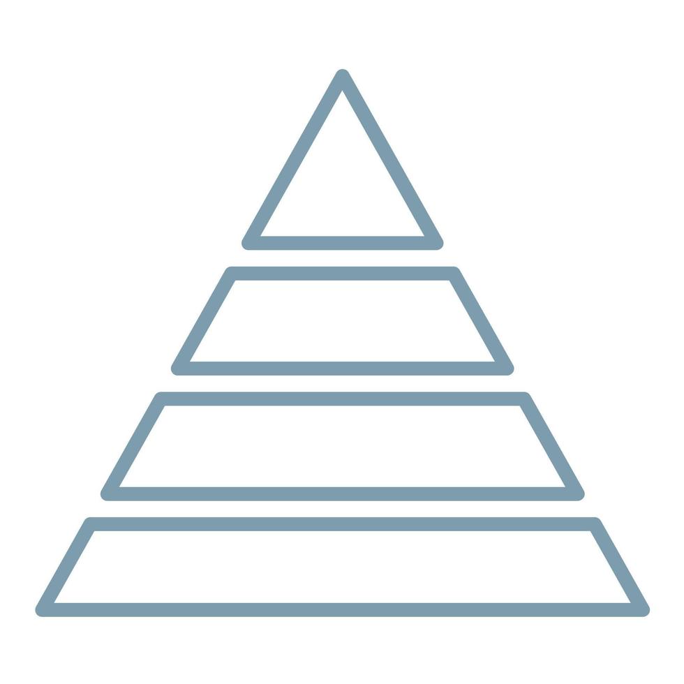 Pyramid Line Two Color Icon vector