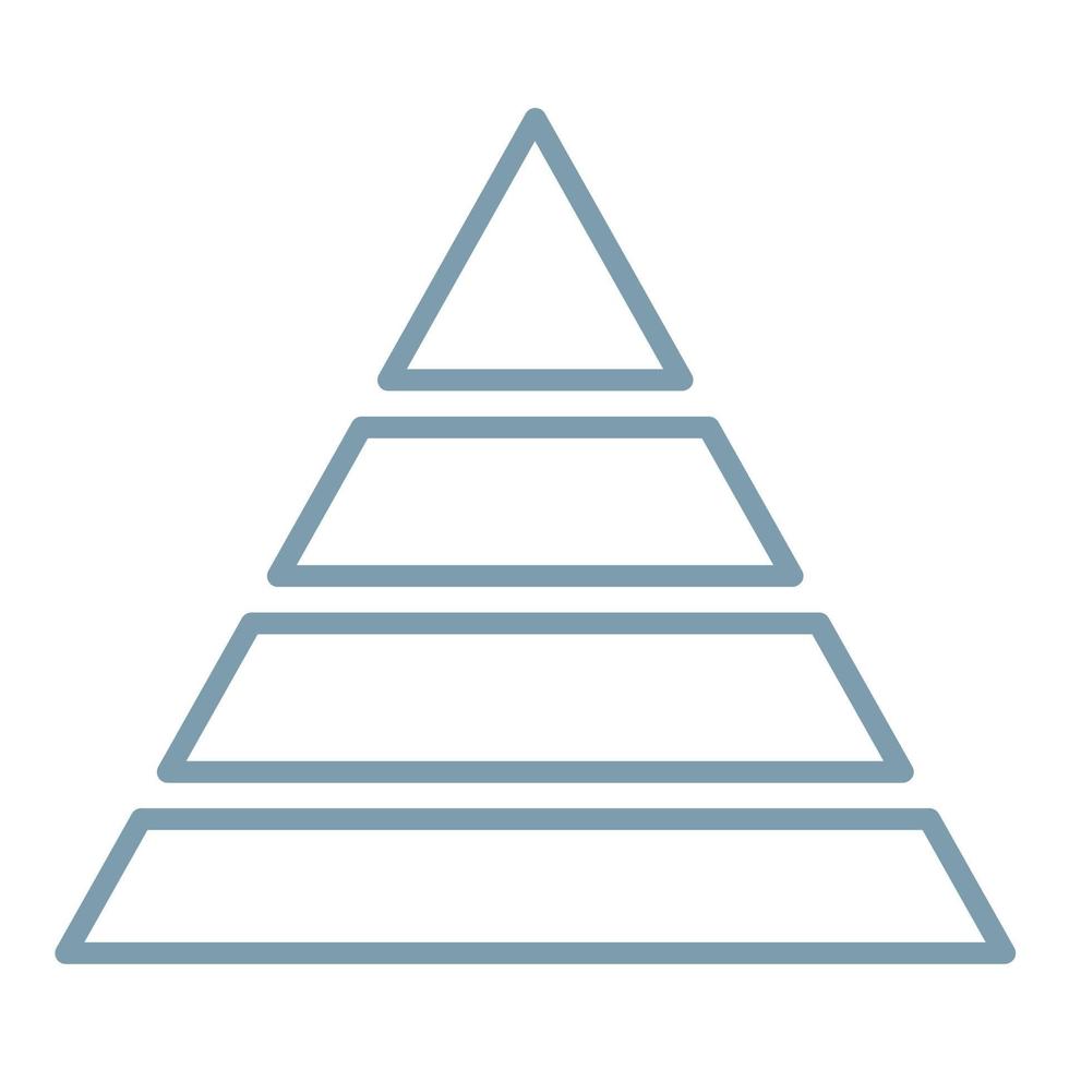 Pyramid Line Two Color Icon vector