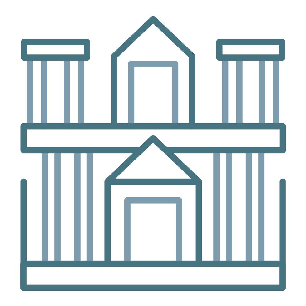Petra Line Two Color Icon vector