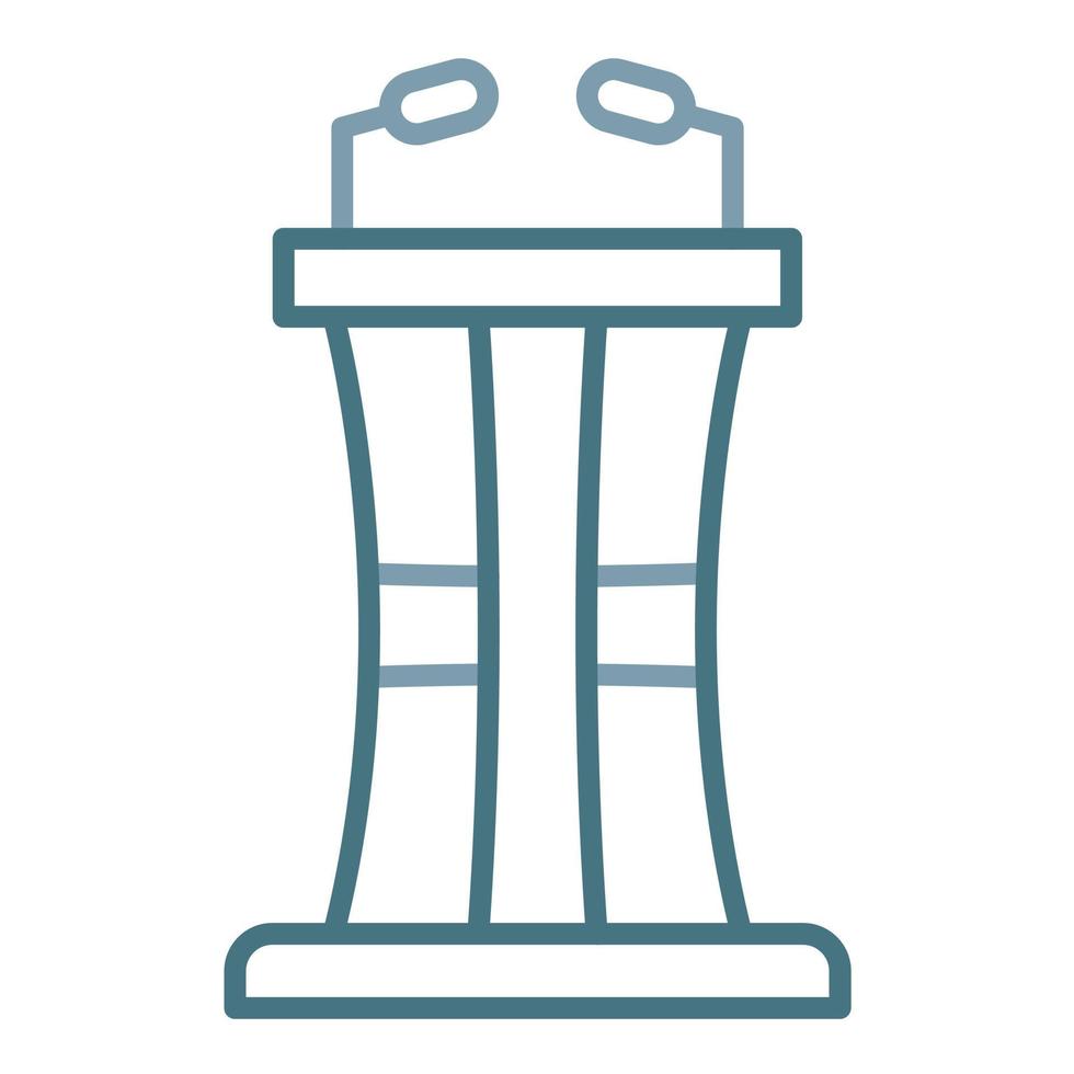 Lectern Line Two Color Icon vector