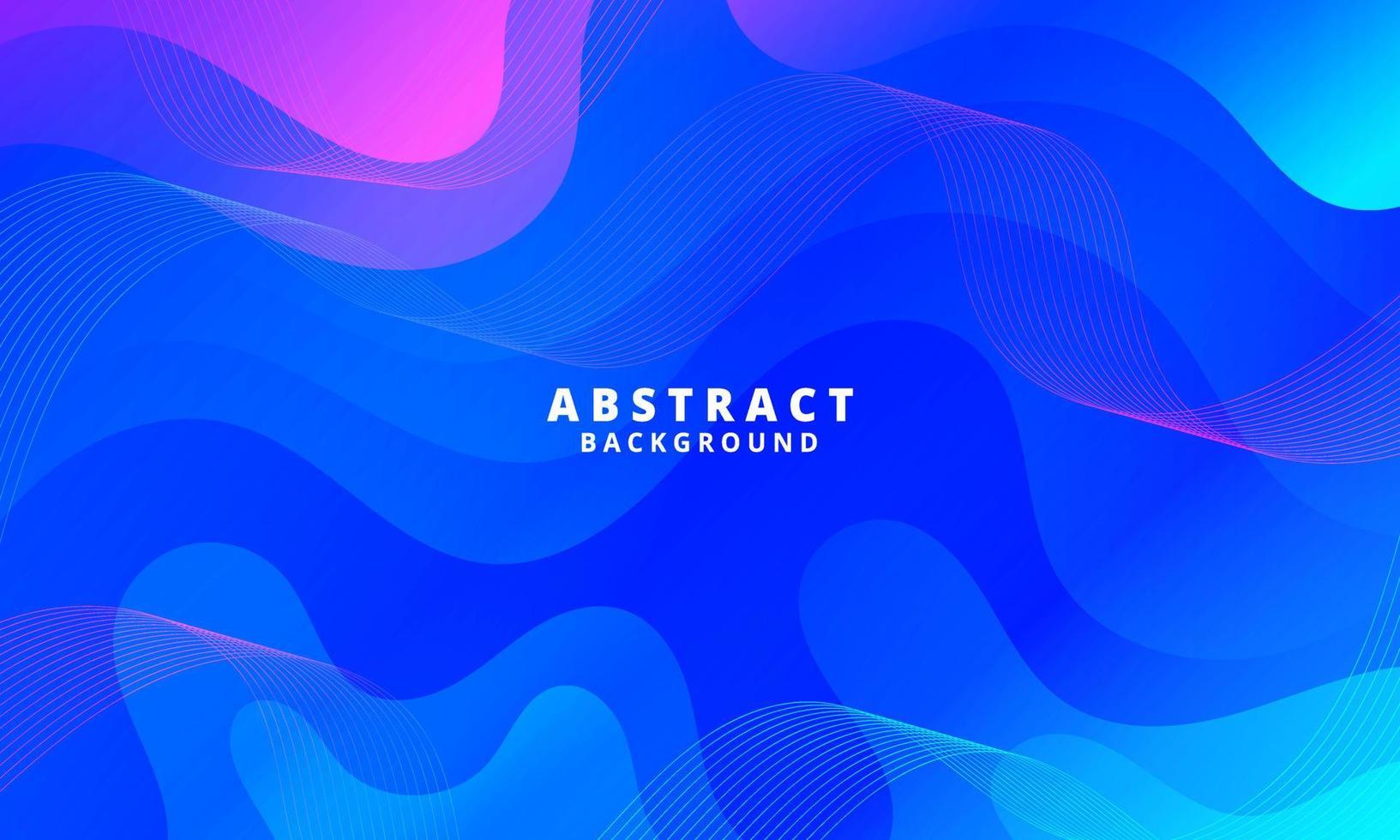 Abstract Blue Fluid Wave Background vector