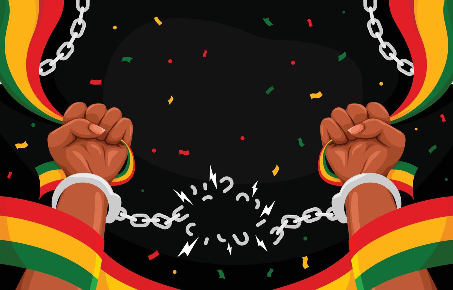 Celebration of Juneteenth The Freedom Day Background vector