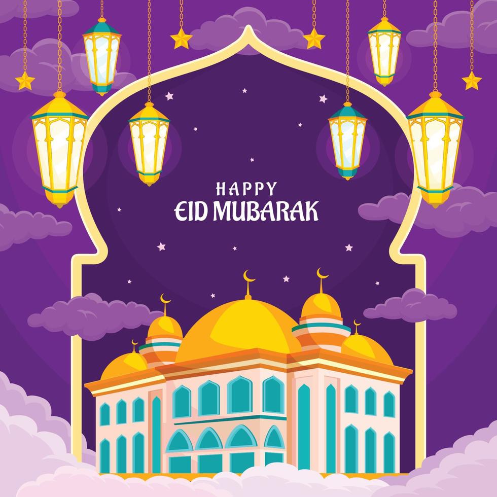 Happy Eid Mubarak Background vector