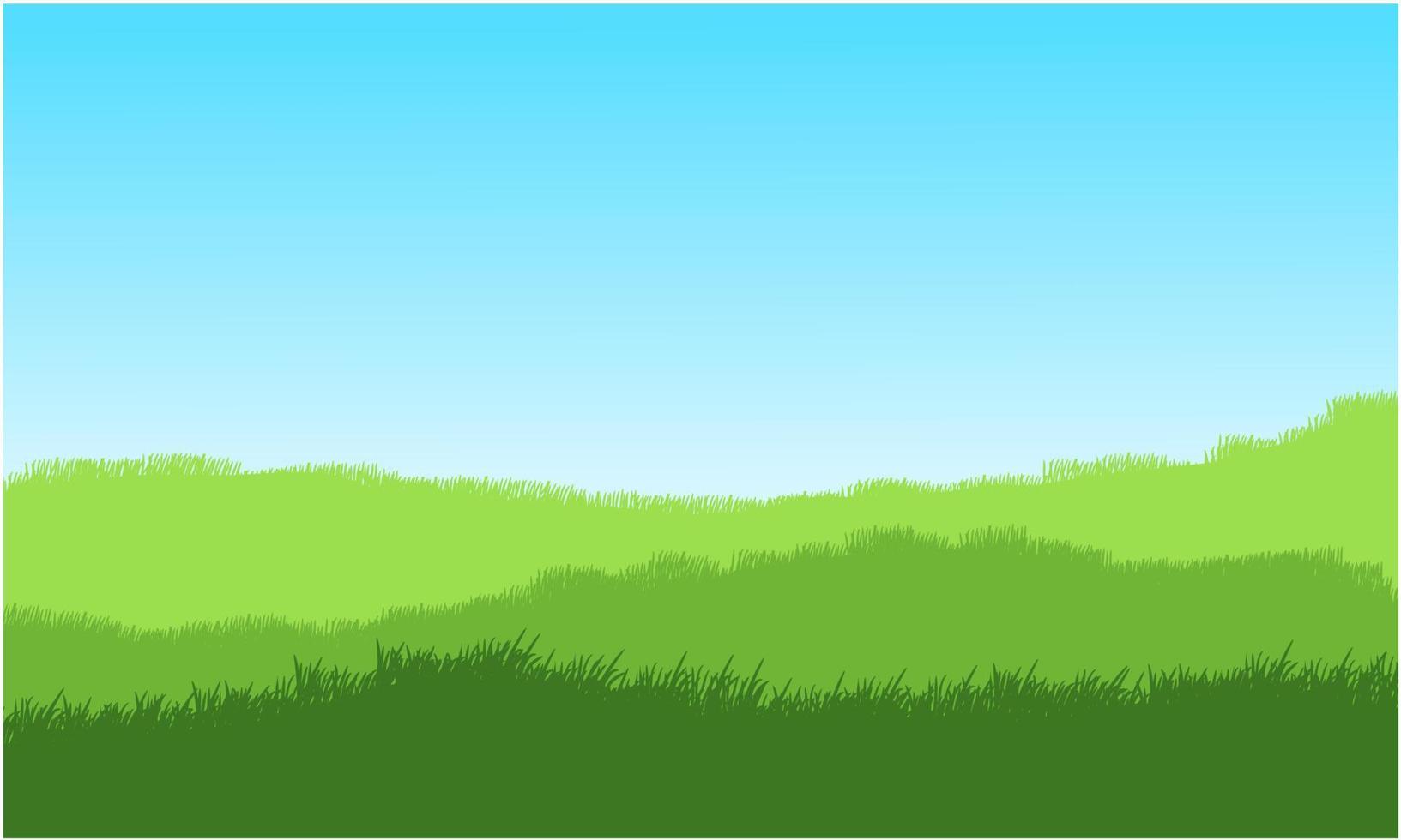 hierba de pradera, fondo de pradera, vector de paisaje herboso