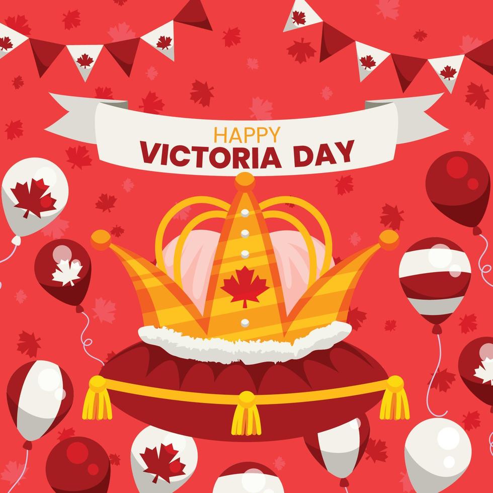 Celebration of Happy Victoria Day vector