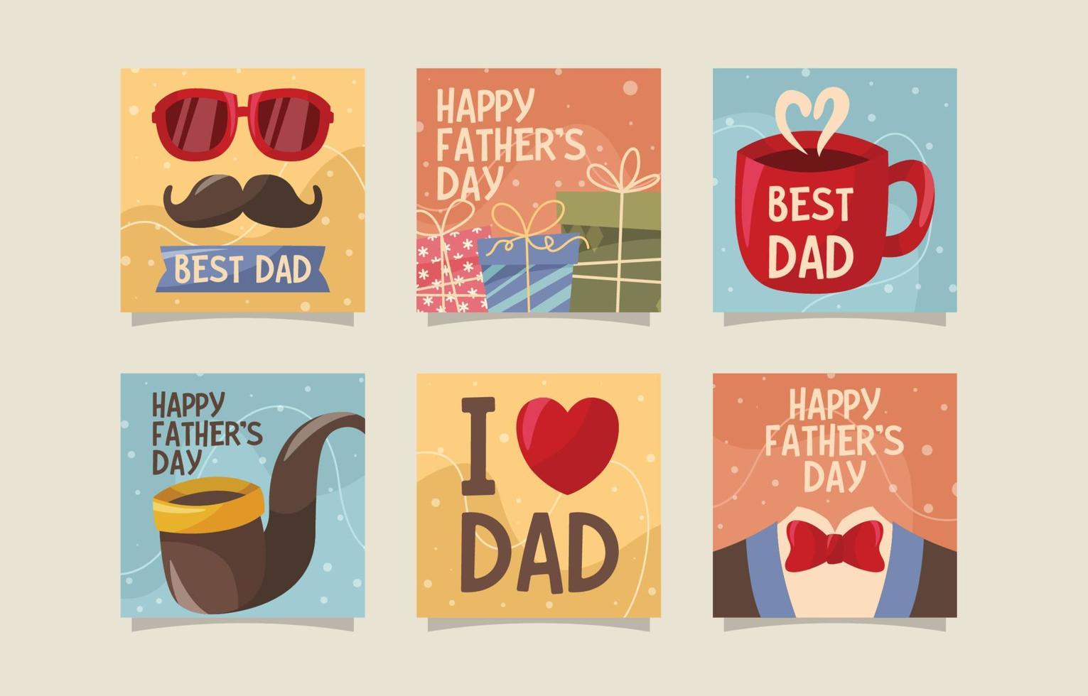 Happy Father's Day Greeting Card vector