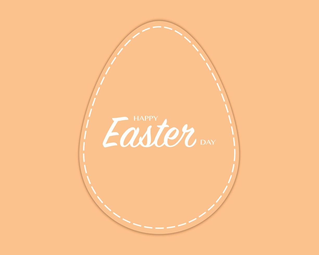 Simple Happy Easter Day Template vector