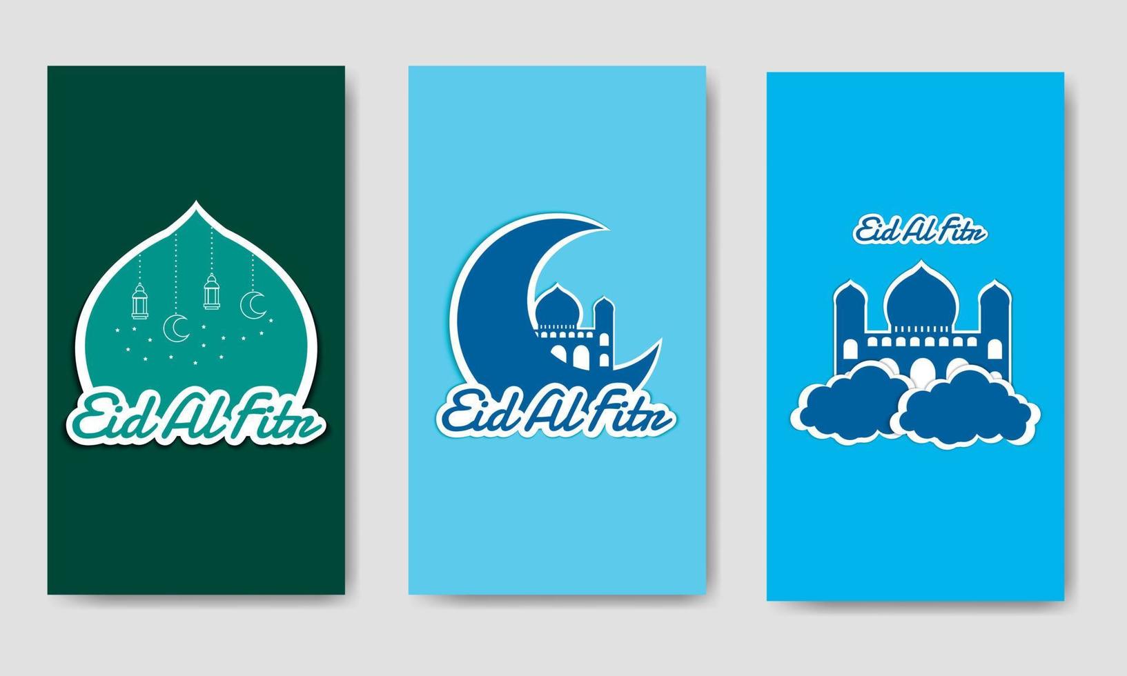 Eid Al Fitr Bundle Template vector