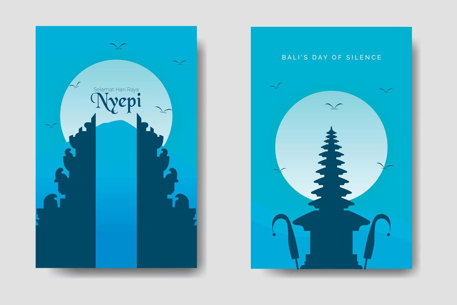 Nyepi Social Media Bundle Template vector