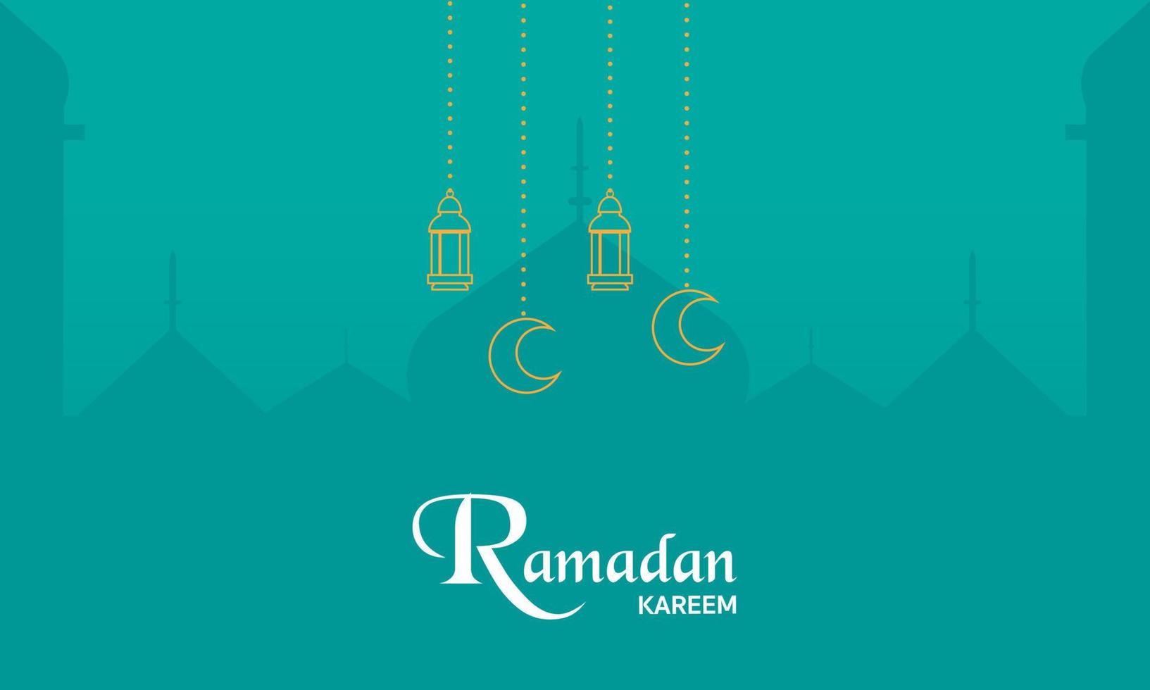 plantilla de banner simple de ramadán kareem vector