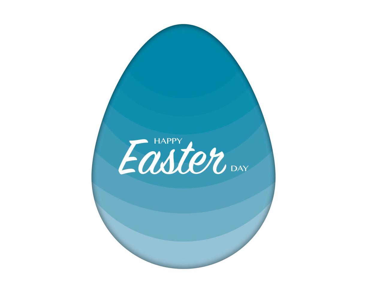 Happy Easter Day With Egg vector