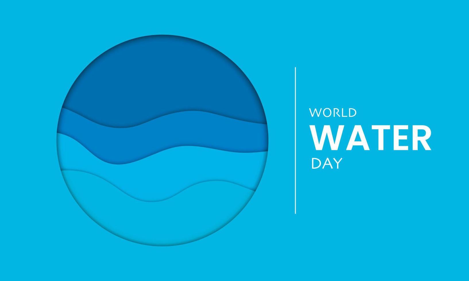 World Water Day Water Wave Paper vector