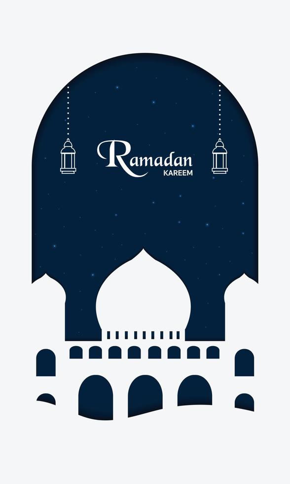 Ramadan Kareem Social Media Story Template vector