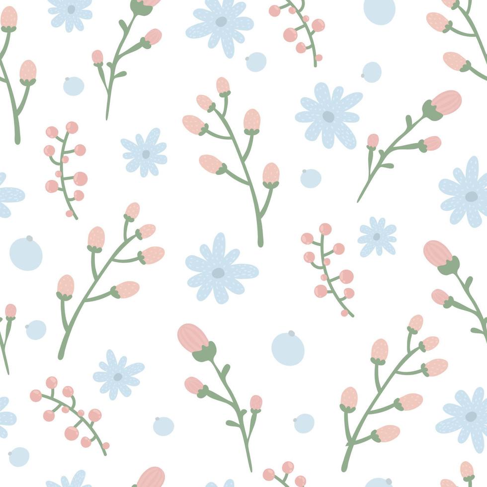 patrón floral. bonitas flores sobre fondo blanco. estampado con pequeñas flores rosas. impresión ditsy. linda plantilla de flor elegante para impresoras de moda vector