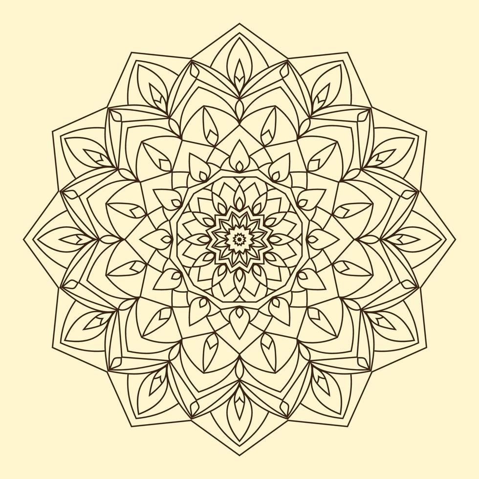 elemento de diseño de vector de arte de mandala circular abstracto