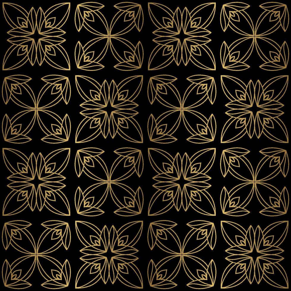 abstract golden flower seamless luxurious vector background decoration