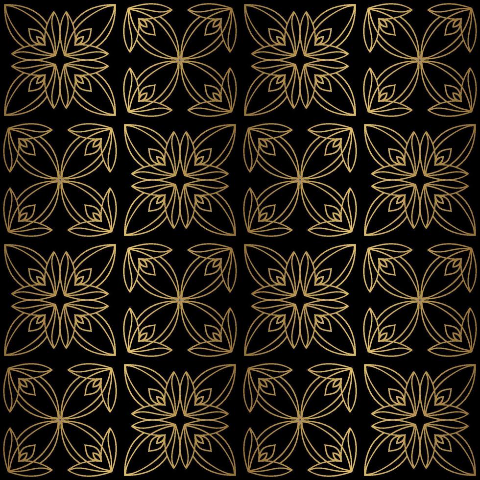 abstract golden flower seamless luxurious vector background decoration