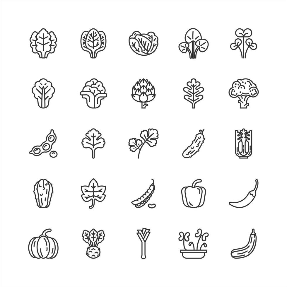 conjunto de vectores de iconos de glifo de alimentos vegetales de bayas de frutas